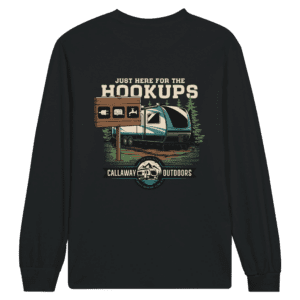 Here for the hookups Longsleeve T-shirt Black